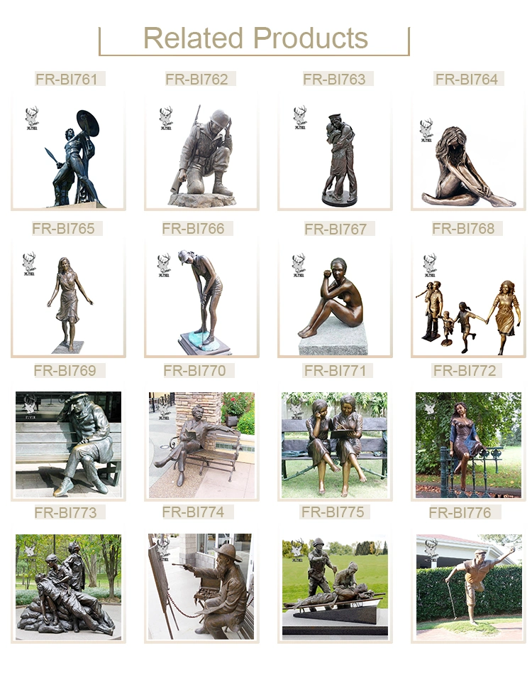 Modern Metal Carving Fine Cast Solid Bronze Ballerina Sculpture for Landscape Decoration