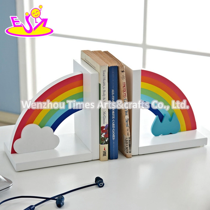 Brand New Children Rainbow Wooden Decorative Bookends for Sale W08d065