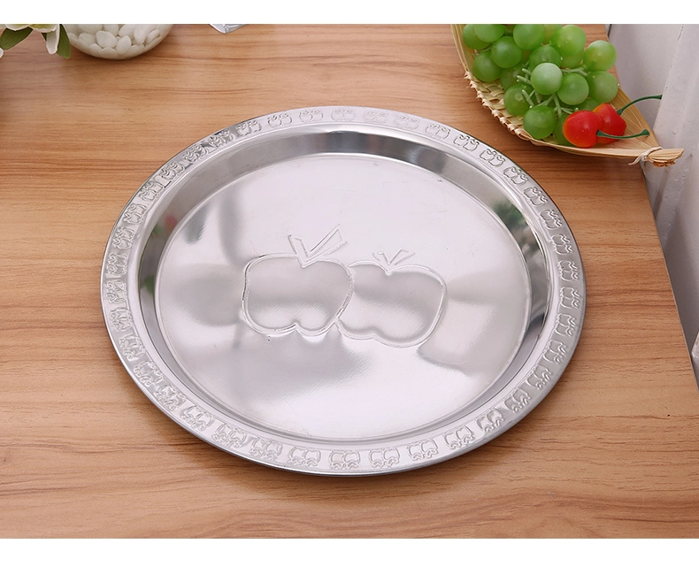 Stainless Steel Dishes Apple fruit Plates