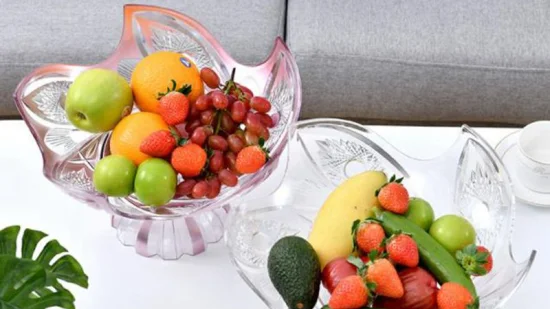 Tavolo da tè per soggiorno di casa, bacino quadrato per frutta, piatto di frutta per spuntini di frutta secca in plastica